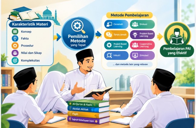 Beyond  The Method: Reorientas  Pemilihan Metode Berdasarkan Karakteristik  Materi dalam Pembeajaran  PAI